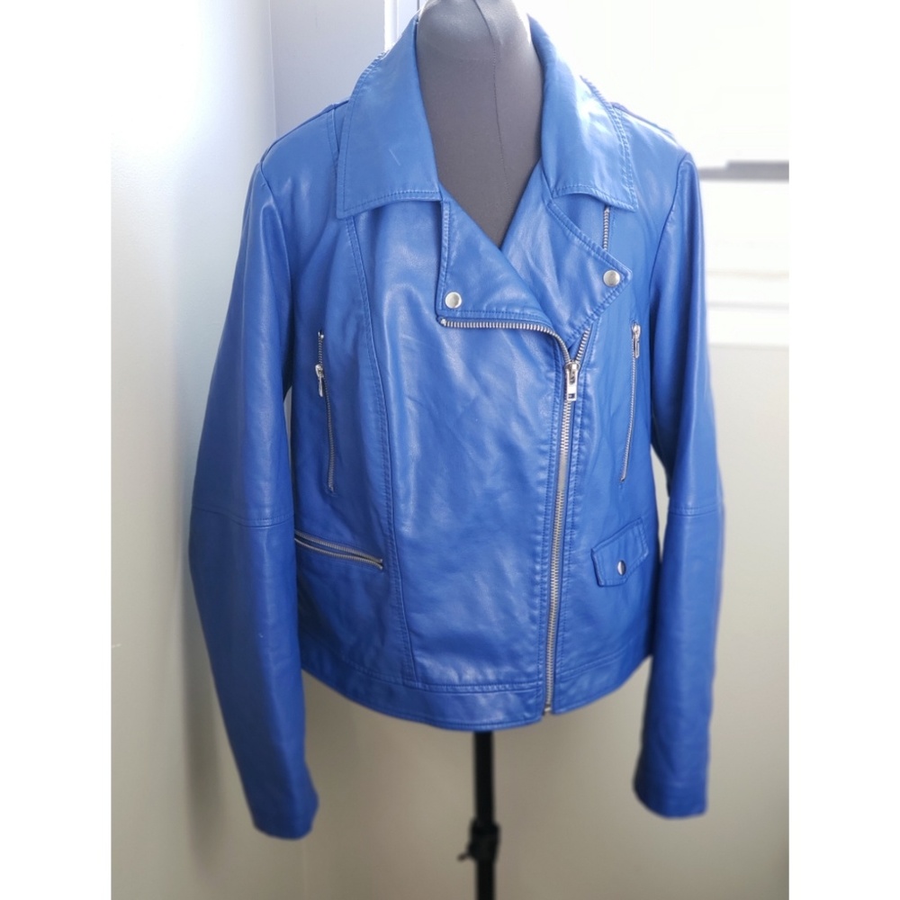 Lane Braynt Leather Moto Jacket